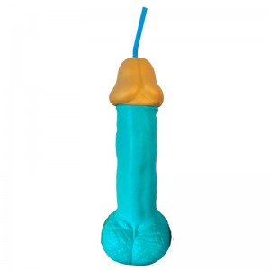 Vaso con Forma de Pene Azul 500 ml