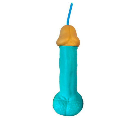 Vaso con Forma de Pene Azul 500 ml