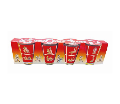 Set de 4 Chupitos de Cristal Kamasutra