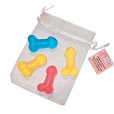 Set de 4 Mini Jabones Forma de Pene de Colores