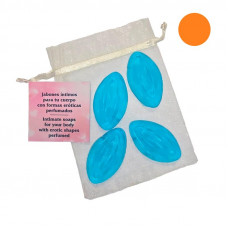 Set de 4 Mini Jabones en Forma de Vagina Naranja Aromatizados