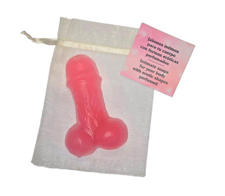 Jabón con Forma de Pene Rosa 25gr