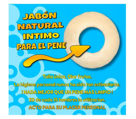 Jabón en Forma de Anillo para el Pene Amarillo