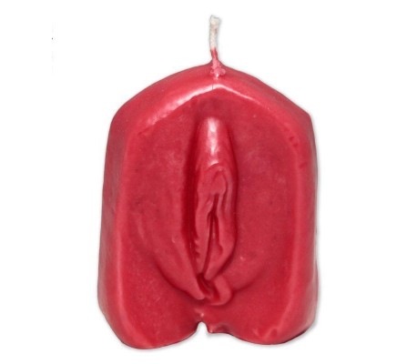 Vela en Forma de Vagina Color Rojo