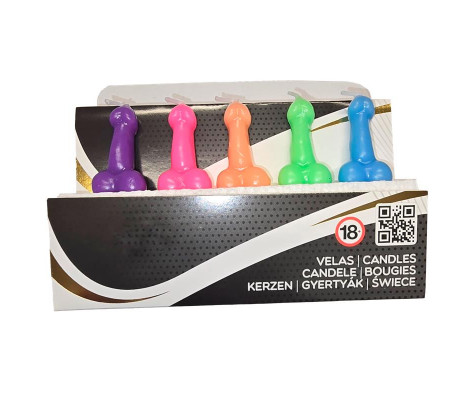 Set de 5 Velas en Forma de Pene