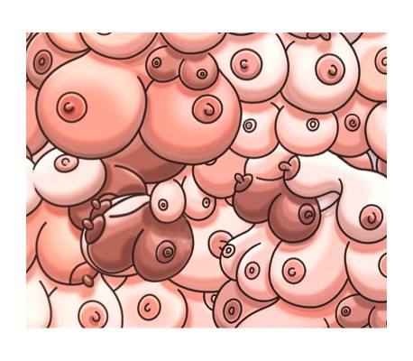 Alfombrilla para Raton Pechos  22 x 18 cm