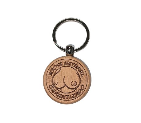 Llavero de Madera Forma de Pechos