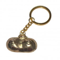 Llavero Forma de Pechos Dorado