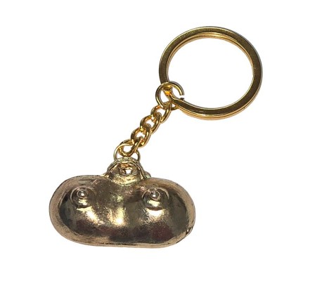 Llavero Forma de Pechos Dorado
