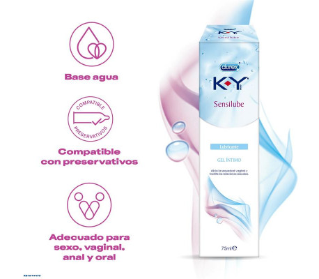 Lubricante Base Agua Duplo KY Sensilub 75ml