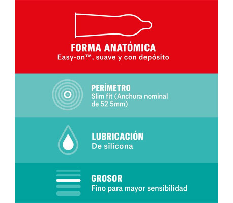 Preservativos Sensitivo Slim Fit 10 Unidades