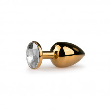 Plug con Cristal Transparente  No. 1 - Dorado