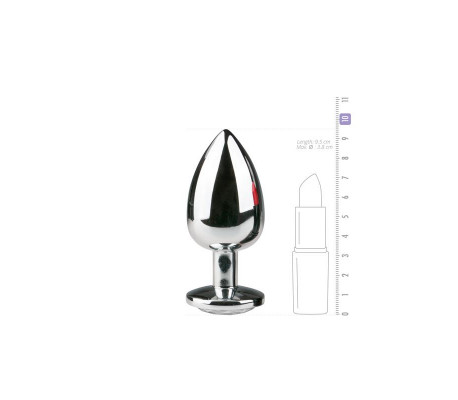 Plug de Aluminio No. 6 - Plata/ Transparente