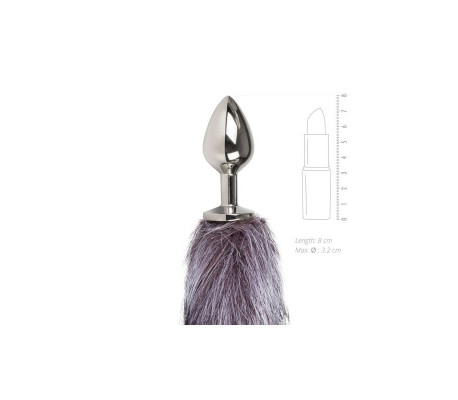 Plug con Cola de Zorro No. 6 - Plata