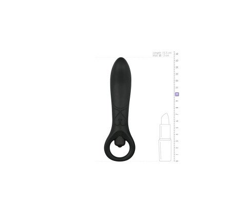 Vibrador Anal Silicona - Negro