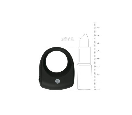Anillo para Pene con Vibración  Silicona - Negro