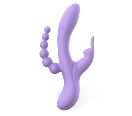Lindsay Vibrador con Cadena Anal Silicona Líquida Unibody Flexible 2 Motores