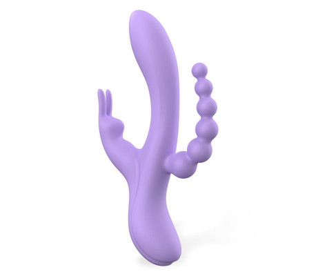 Lindsay Vibrador con Cadena Anal Silicona Líquida Unibody Flexible 2 Motores