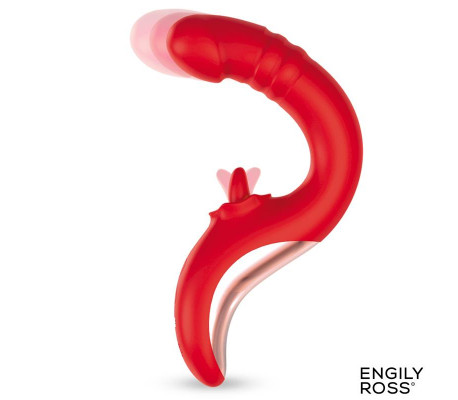 Drako Vibrador con Thrusting y Lengua Oscilante 360º