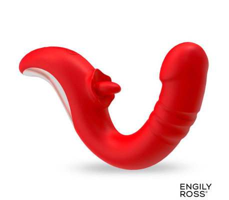 Drako Vibrador con Thrusting y Lengua Oscilante 360º