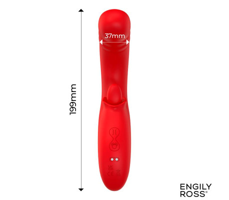 Drako Vibrador con Thrusting y Lengua Oscilante 360º