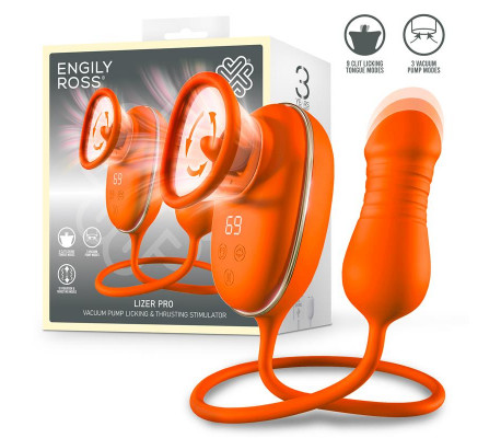 Lizer Pro Estimulador con Lengua Oscilante, Bomba de Vacio y Huevo con Up and Down