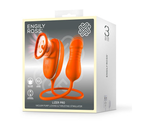 Lizer Pro Estimulador con Lengua Oscilante, Bomba de Vacio y Huevo con Up and Down