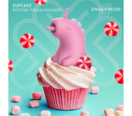 Cupcake Estimulador con Lengua Rotadora 360º