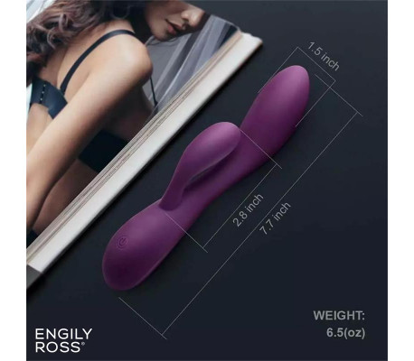 Bacall 3.0 Vibrador Silicona Liquida Inyectada Doble Motor USB Púrpura