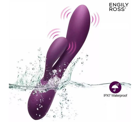 Bacall 3.0 Vibrador Silicona Liquida Inyectada Doble Motor USB Púrpura