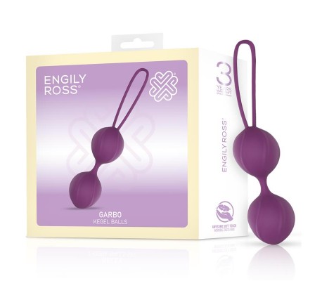 Garbo Bola Doble Kegel Silicona Púrpura