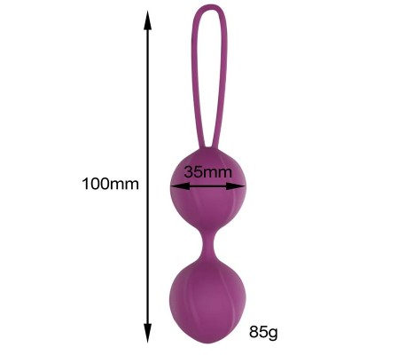 Garbo Bola Doble Kegel Silicona Púrpura