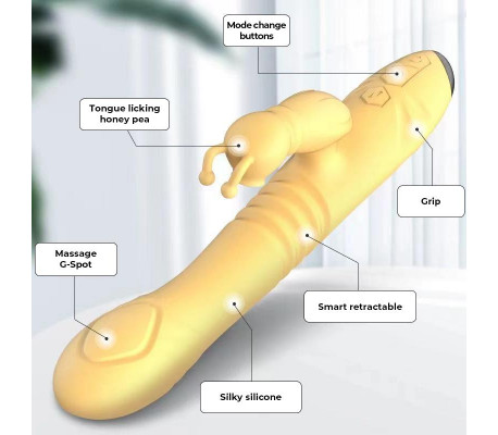 Honeybee Vibrador con Thrusting y Pulsación