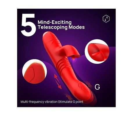 Velvet Vibrador con Thrusting y Pulsación