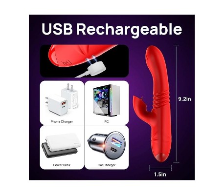 Velvet Vibrador con Thrusting y Pulsación