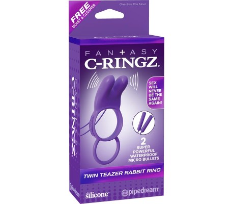 Fantasy C-Ringz Anillo Vibrador Rabbit Doble Púrpura