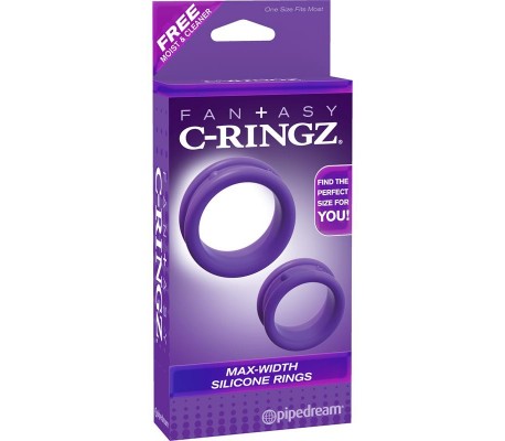 Fantasy C-Ringz Anillos Max-Width de Silicona Púrpura