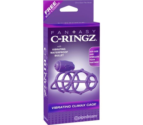 Fantasy C-Ringz Anillo Vibrador Jaula del Clímax Púrpura