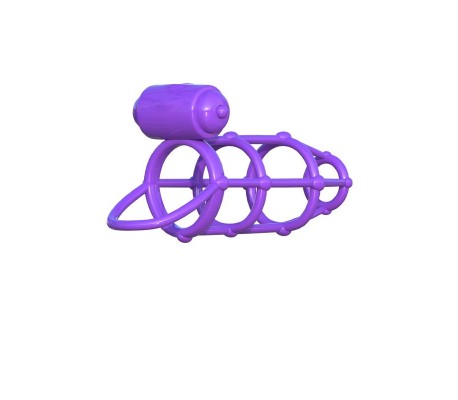 Fantasy C-Ringz Anillo Vibrador Jaula del Clímax Púrpura