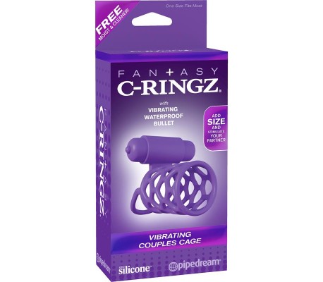 Fantasy C-Ringz Anillo Vibrador Jaula para Parejas Púrpura