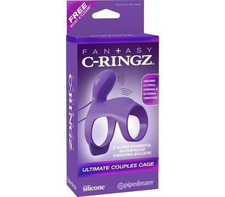 Fantasy C-Ringz Anillo Vibrador para Parejas Ultimate Cage Púrpura