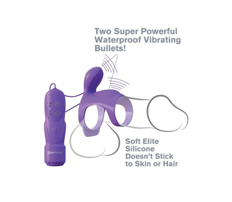 Fantasy C-Ringz Anillo Vibrador para Parejas Ultimate Cage Púrpura