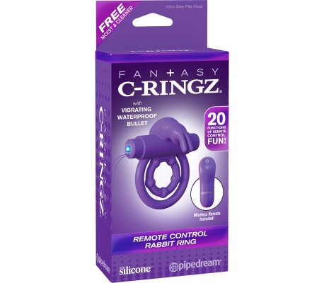 Fantasy C-Ringz Aro con Control Remoto Rabbit Púrpura