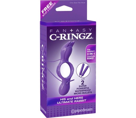 Fantasy C-Ringz Anillo para Él y para Ella Ultimate Rabbit Púrpura
