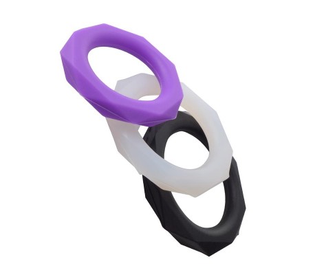 Fantasy C-Ringz Kit de 3 Anillos de Silicona Púrpura