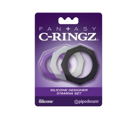 Fantasy C-Ringz Kit de 3 Anillos de Silicona Púrpura