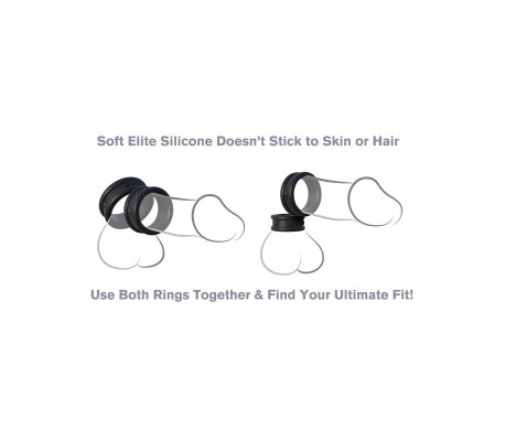 Set 2 Anillos para el Pene Negro