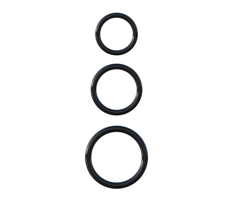 Fantasy C-Ringz Set de 3 Anillos de Silicona Color Negro