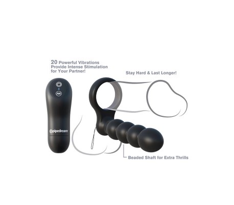 Fantasy C-Ringz Anillo Doble Penetrador con Control Remoto Color Negro