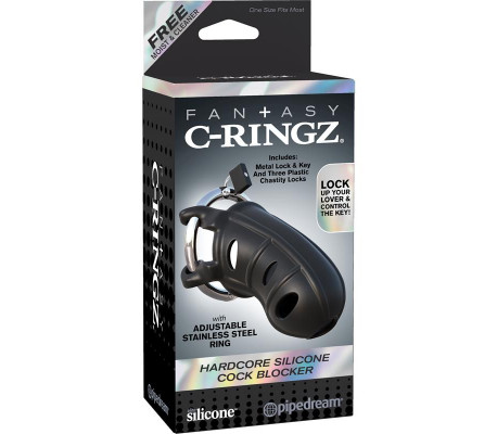 Fantasy C-Ringz Jaula de Silicona Hardcore para el Pene Color Negro